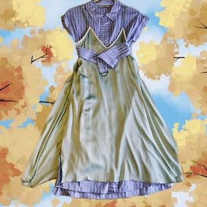 Very unique two layers(silk on top and long shirt dress! 🎏🦋